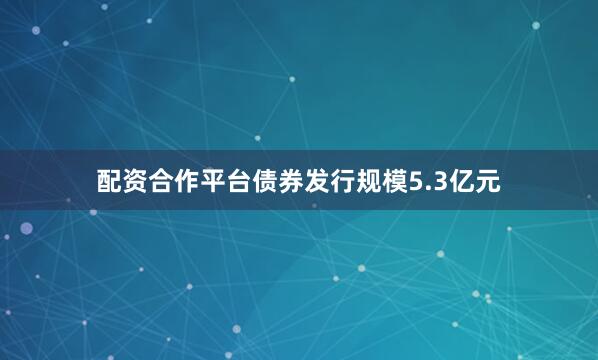 配资合作平台债券发行规模5.3亿元