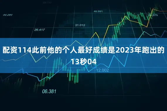 配资114此前他的个人最好成绩是2023年跑出的13秒04