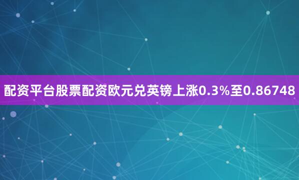 配资平台股票配资欧元兑英镑上涨0.3%至0.86748