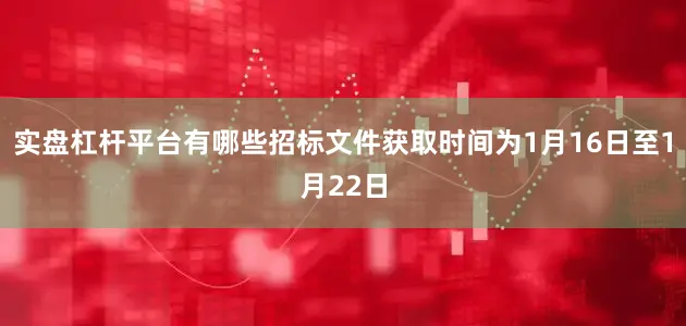 实盘杠杆平台有哪些　　招标文件获取时间为1月16日至1月22日